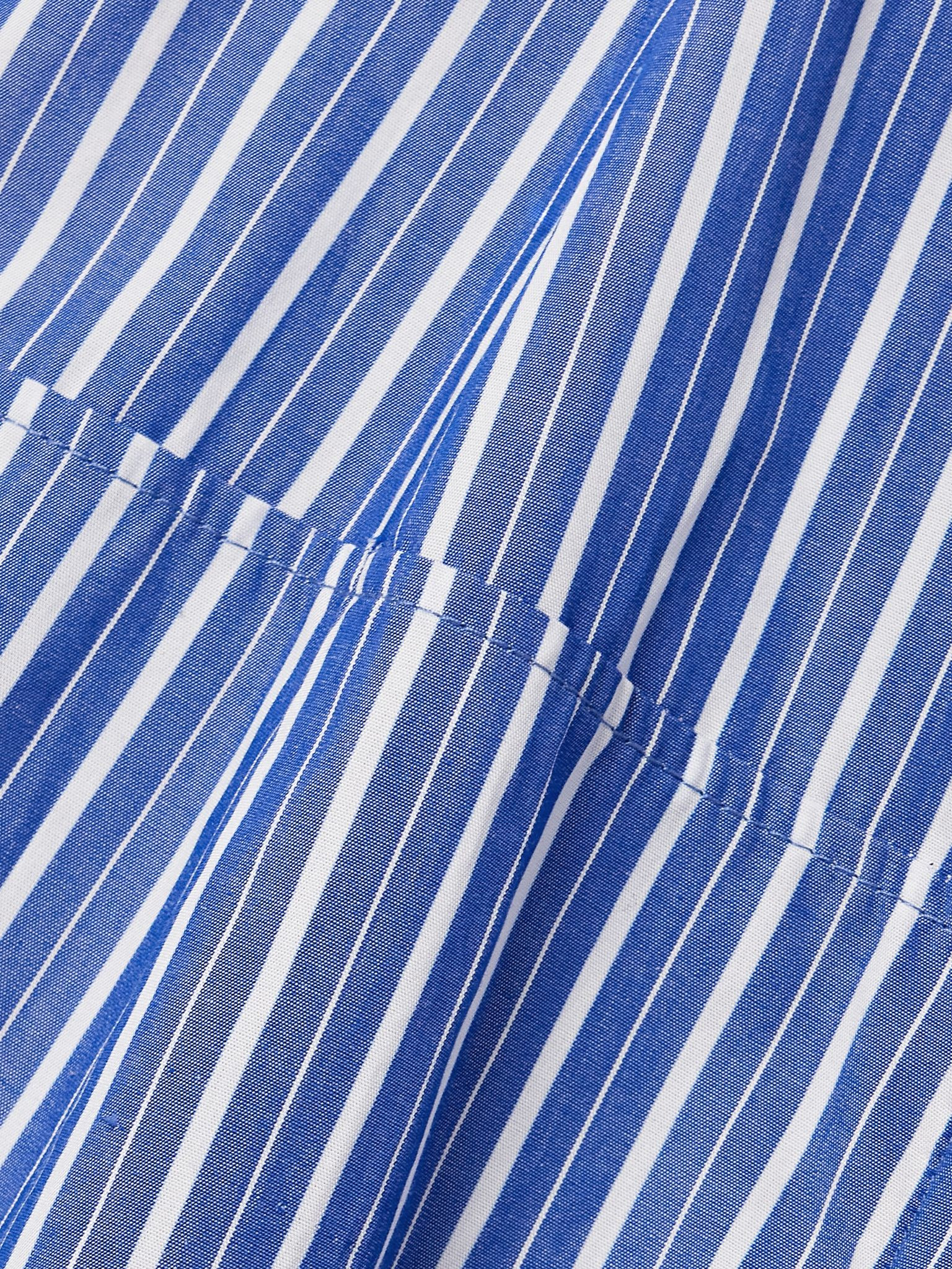 The Sammy striped cotton-poplin midi shirt dress Navy - 5