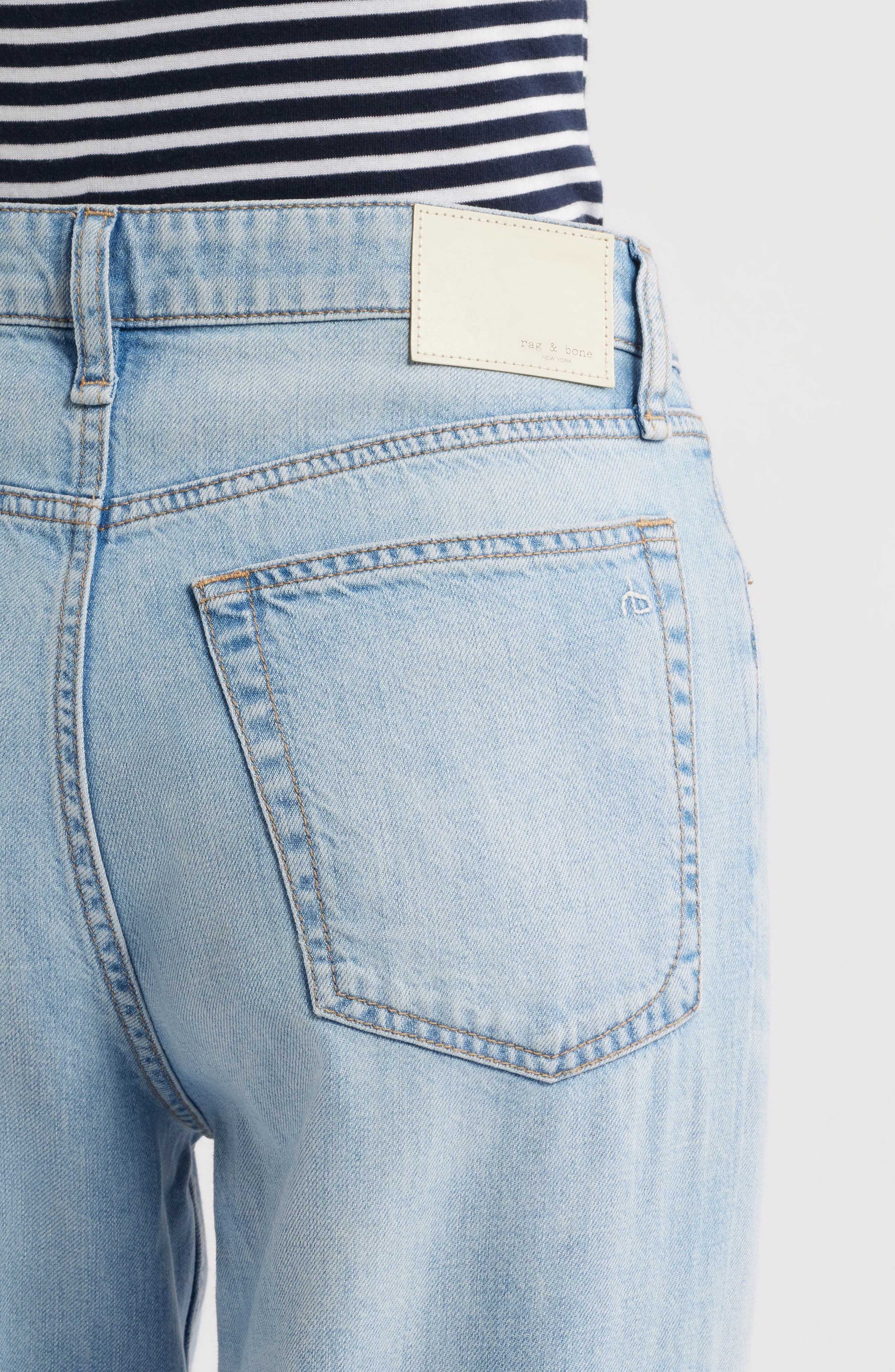 rag & bone Featherweight Logan Mid Rise Wide Leg Jeans in Greenport at Nordstrom - 4