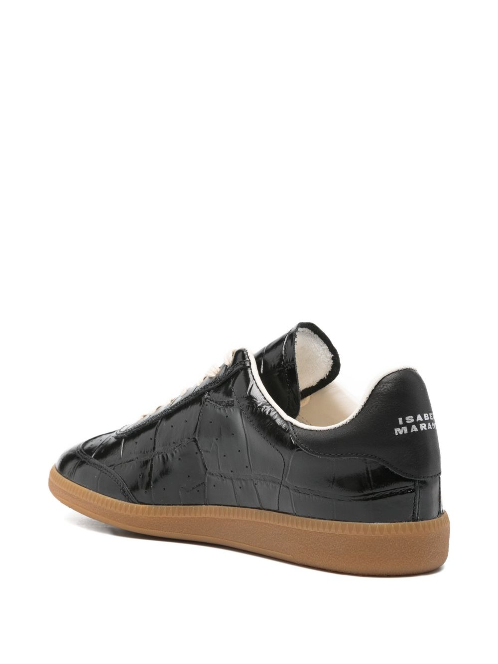 Bryce crocodile-effect lace-up sneakers - 3