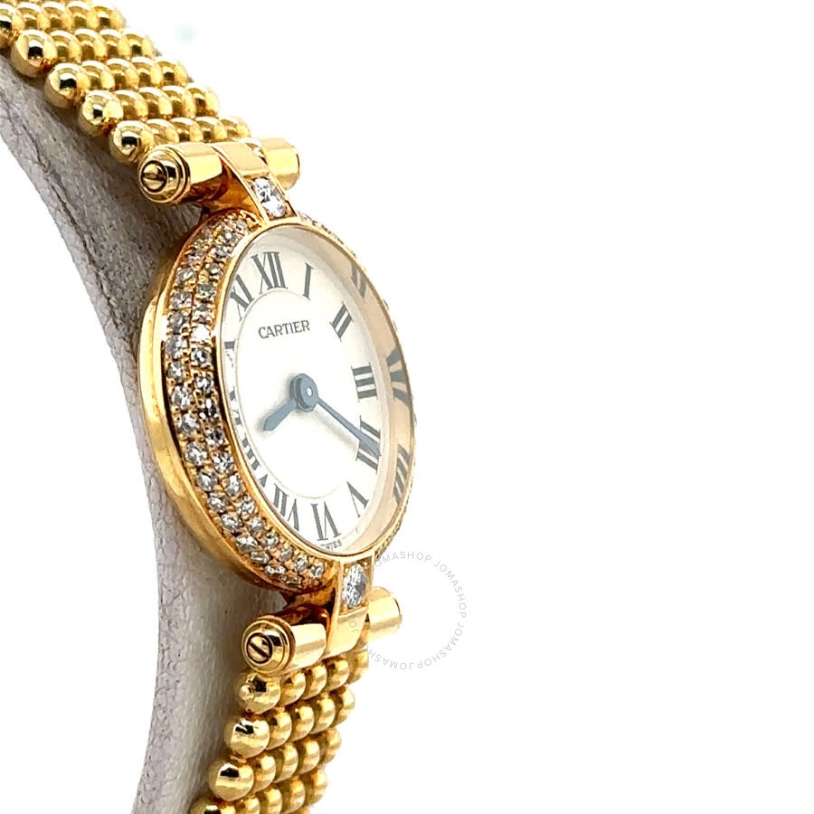 Pre-owned Cartier Panthere Vendome Quartz Diamond Silver Dial Ladies Watch 8057005 - 3