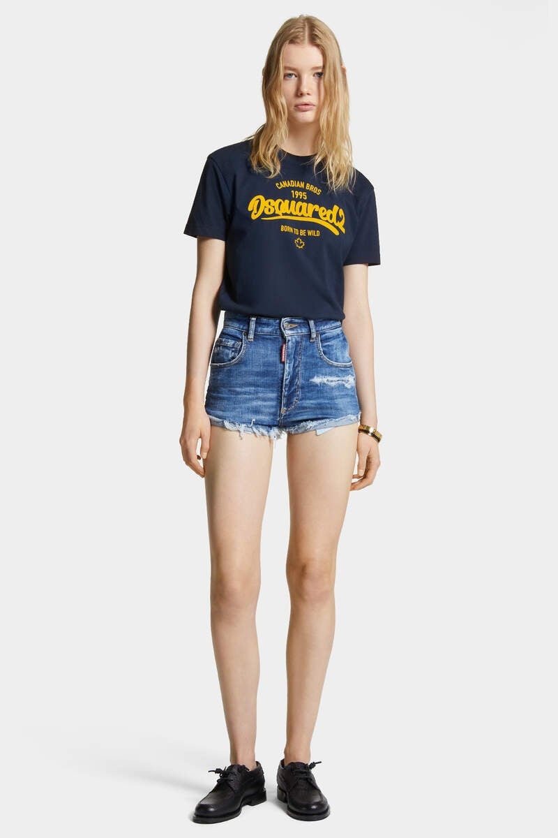 SUPER NEGATIVE DYED JUST RIGHT FIT BORN TO BE WILD T-SHIRT - 6