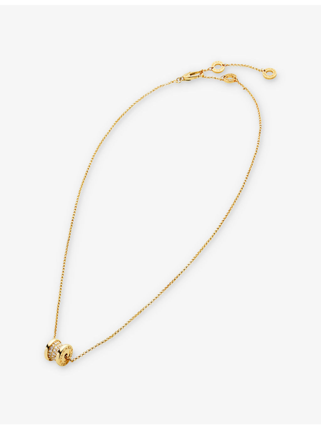 B.zero1 18ct yellow-gold and 0.31ct brilliant-cut diamond pendant necklace - 3