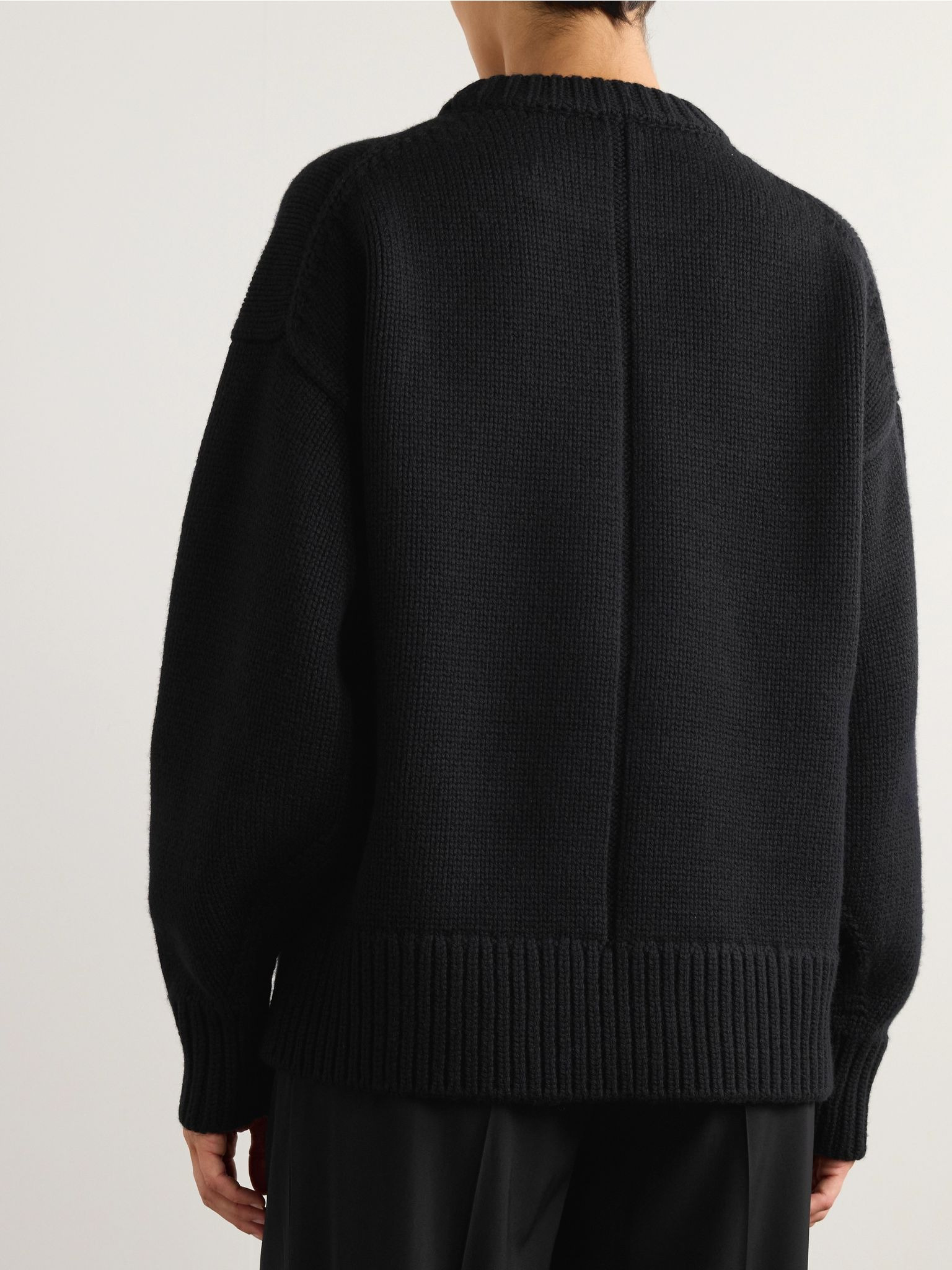 Essentials Ophelia wool and cashmere-blend sweater Black - 3