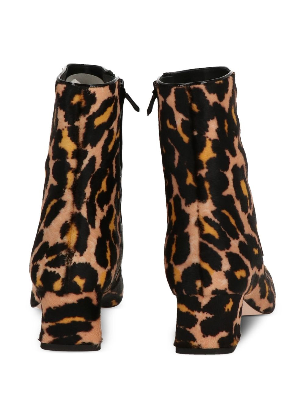 leopard-print buckle-detail ankle boots - 3