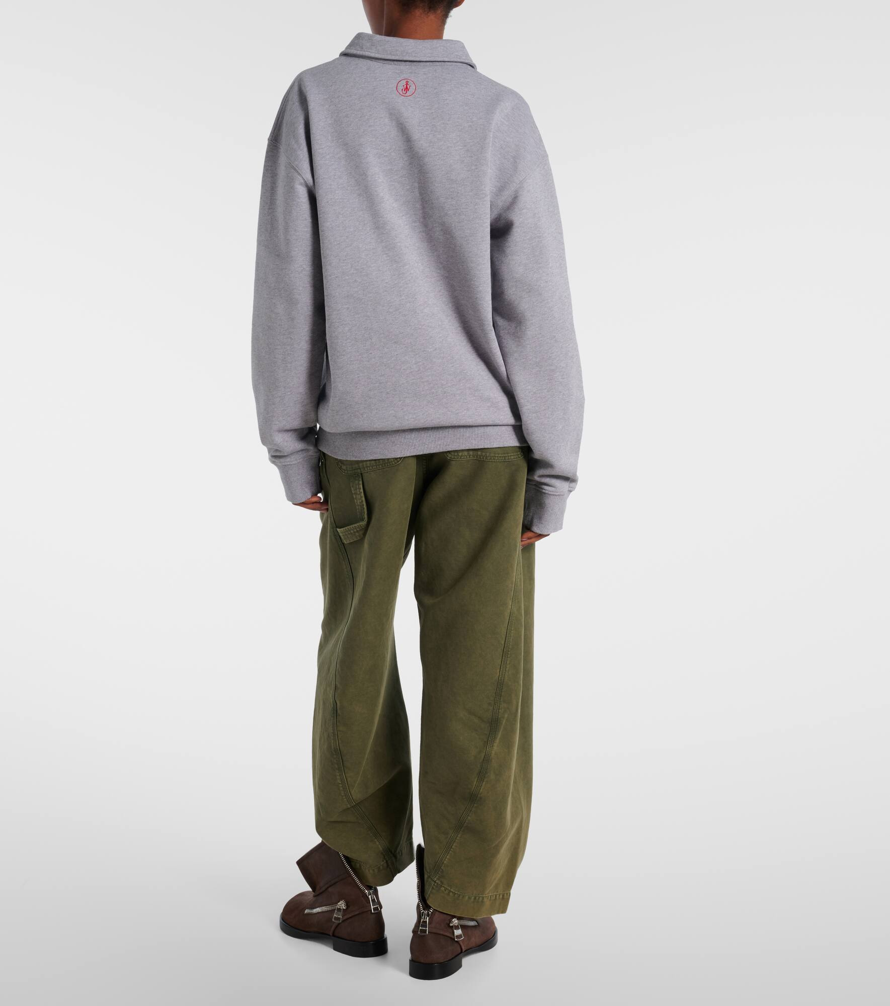 Embroidered cotton jersey sweatshirt - 3