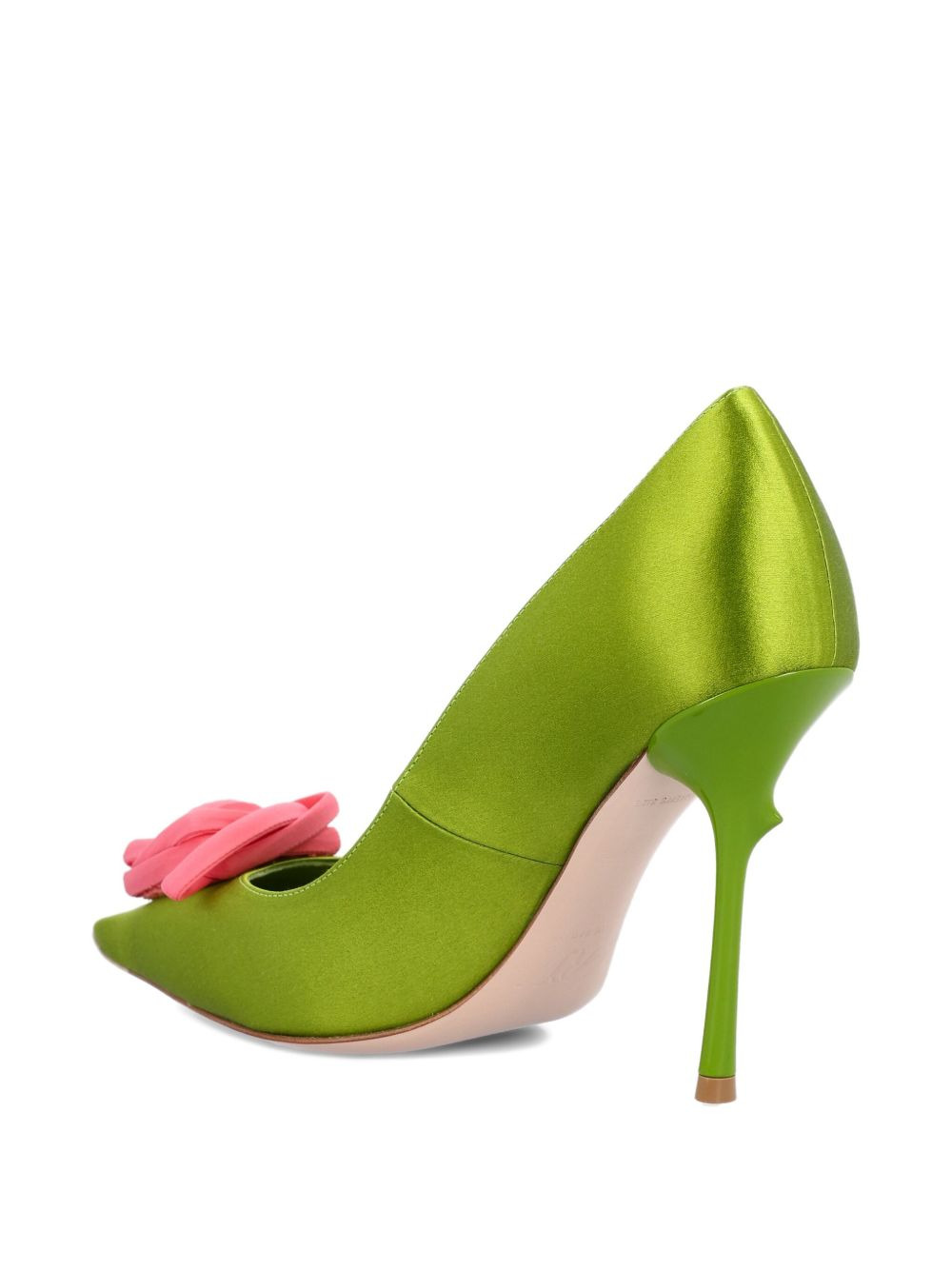 satin rose pumps - 4