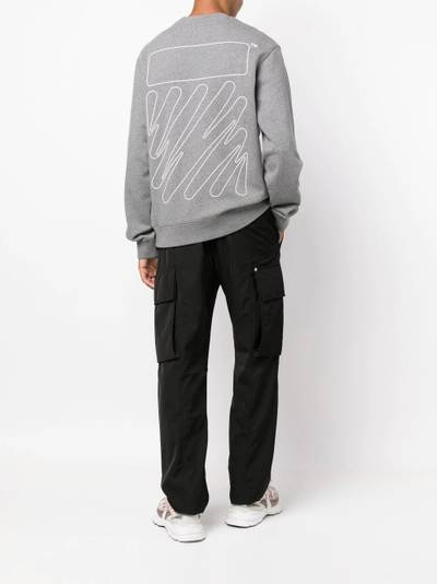 Off-White Diag Outline logo-print sweatshirt outlook