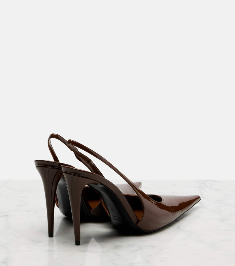 SAINT LAURENT Guermantes 95 patent leather slingback pumps outlook