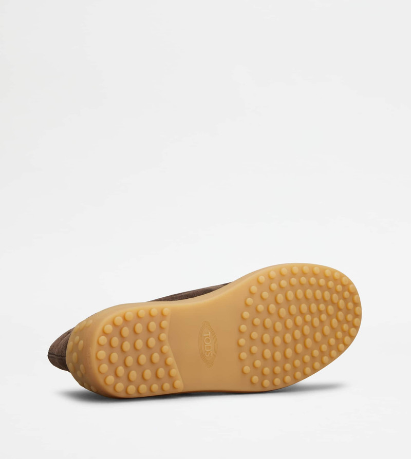 WINTER GOMMINO ANKLE BOOTS IN SUEDE - BROWN 4