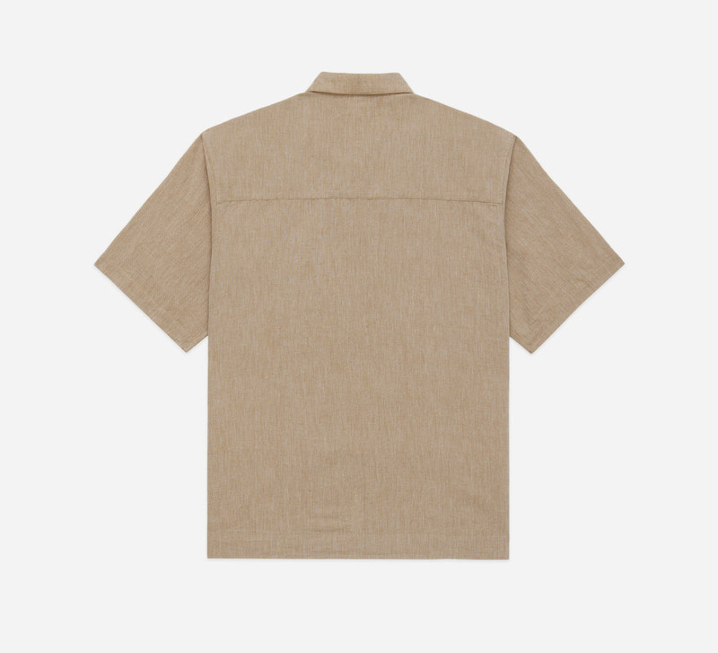 3sixteen Short Sleeve Loop Shirt - Khaki Linen/Cotton outlook