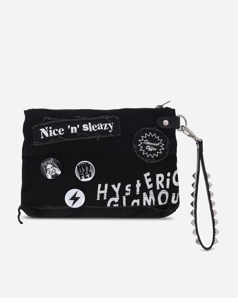 Studs Belt Clutch Bag Black 1