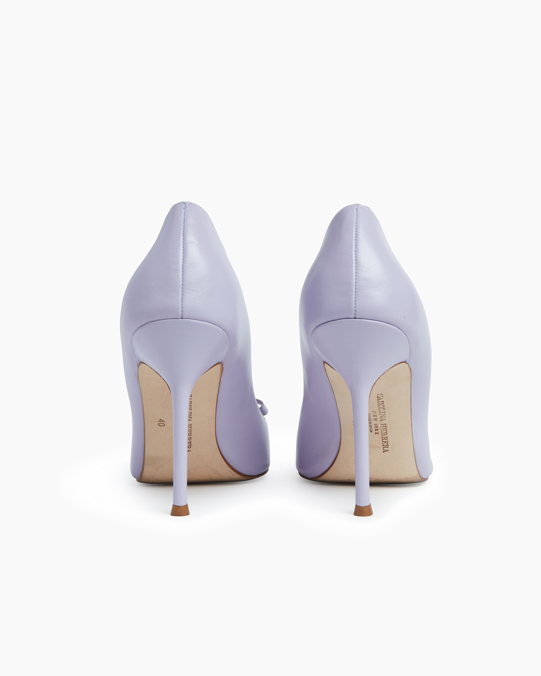 Leather Pump with Bow - 4