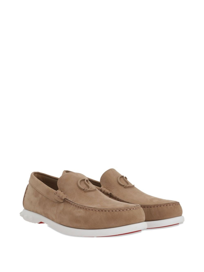 Christian Louboutin logo-embellished calf leather loafers outlook
