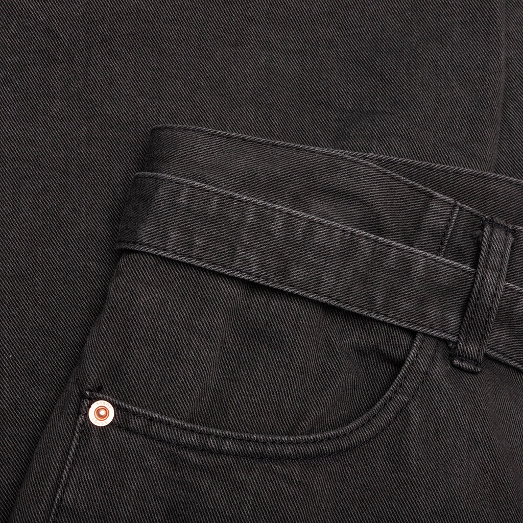 BELTED JEANS - GRAY - 4