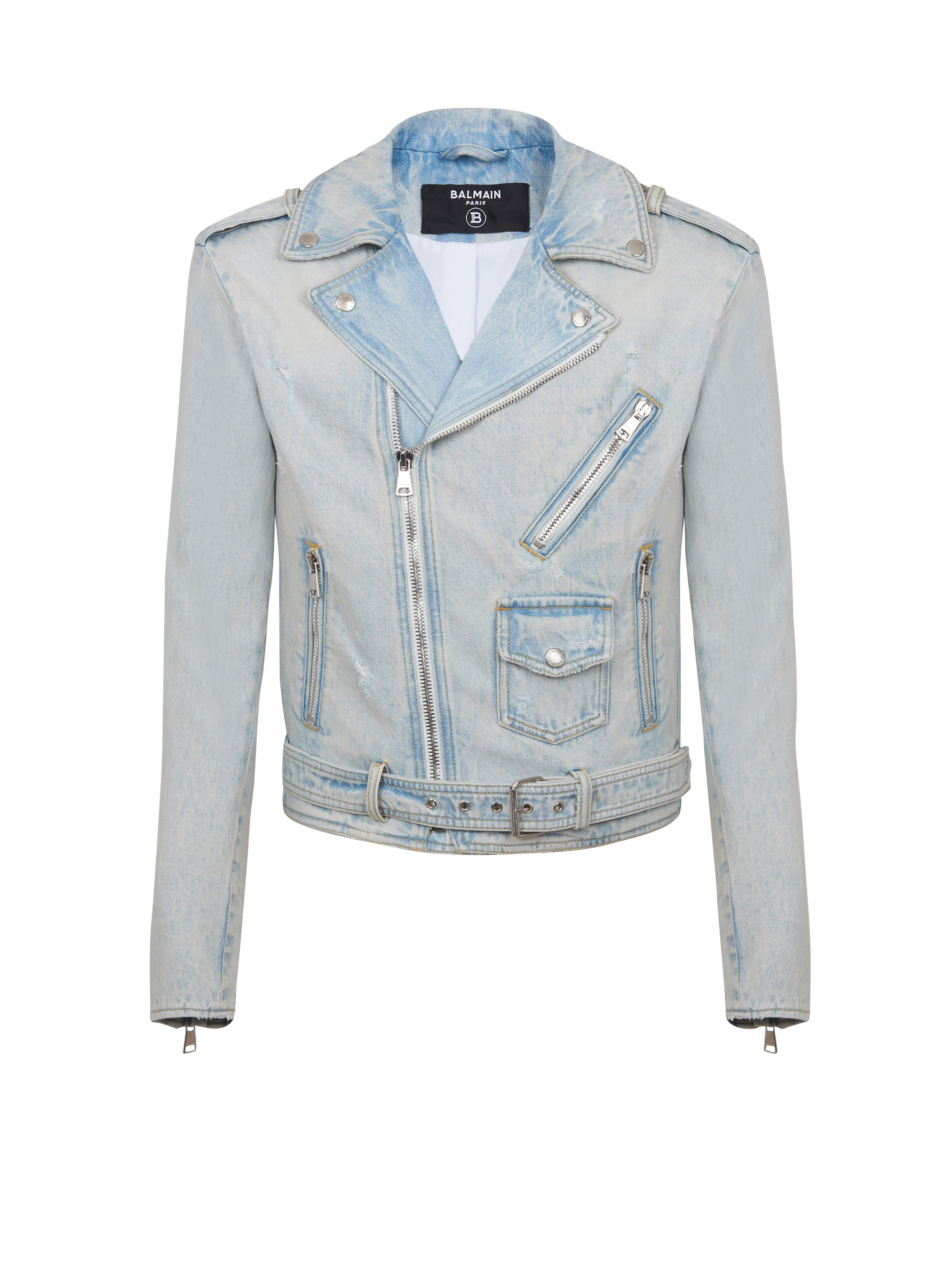 Denim biker jacket - 1