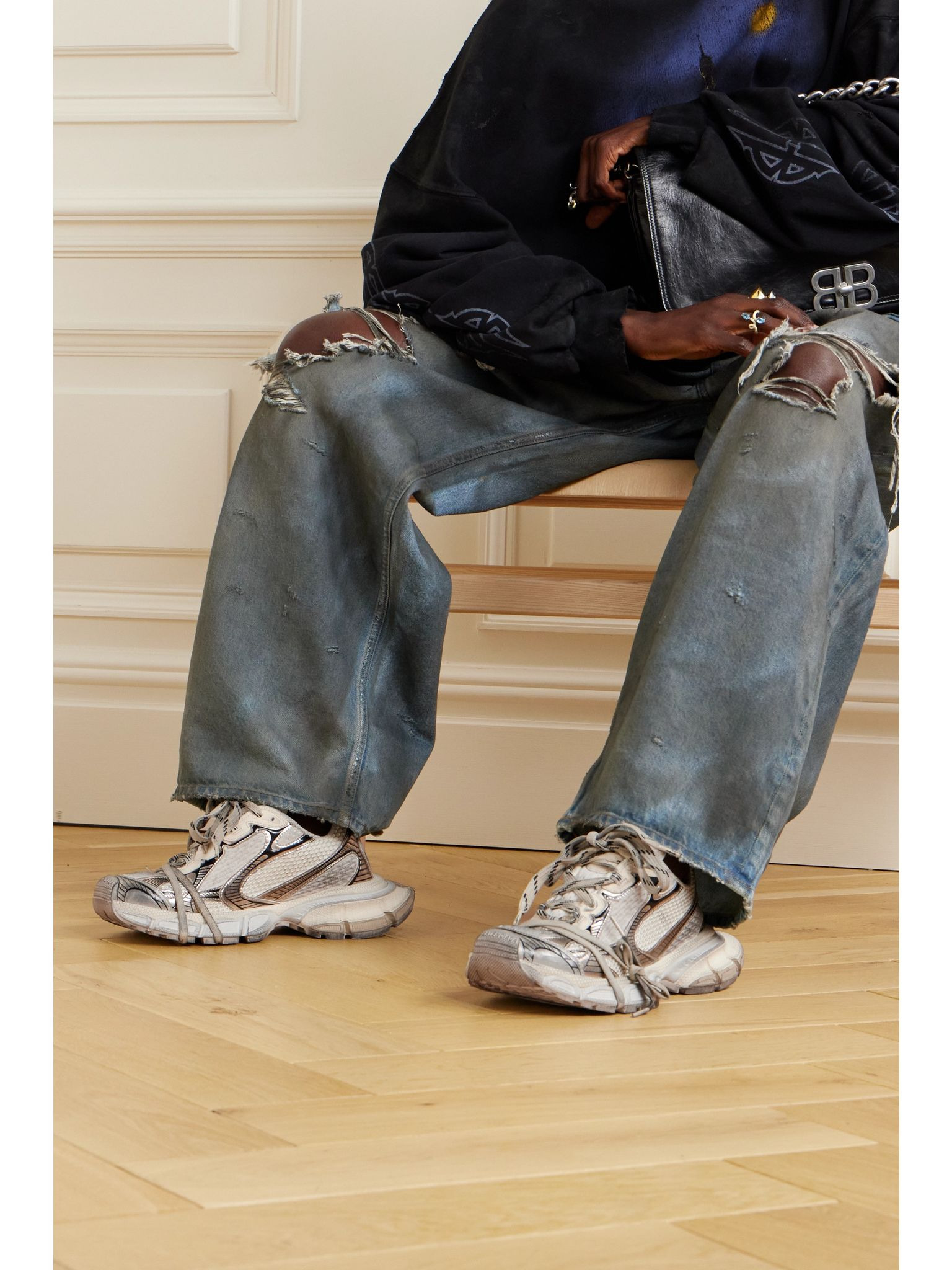 3XL mesh and rubber sneakers Beige - 2