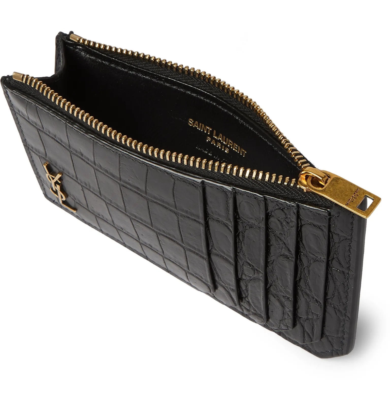 Logo-Appliquéd Croc-Effect Leather Wallet - 2