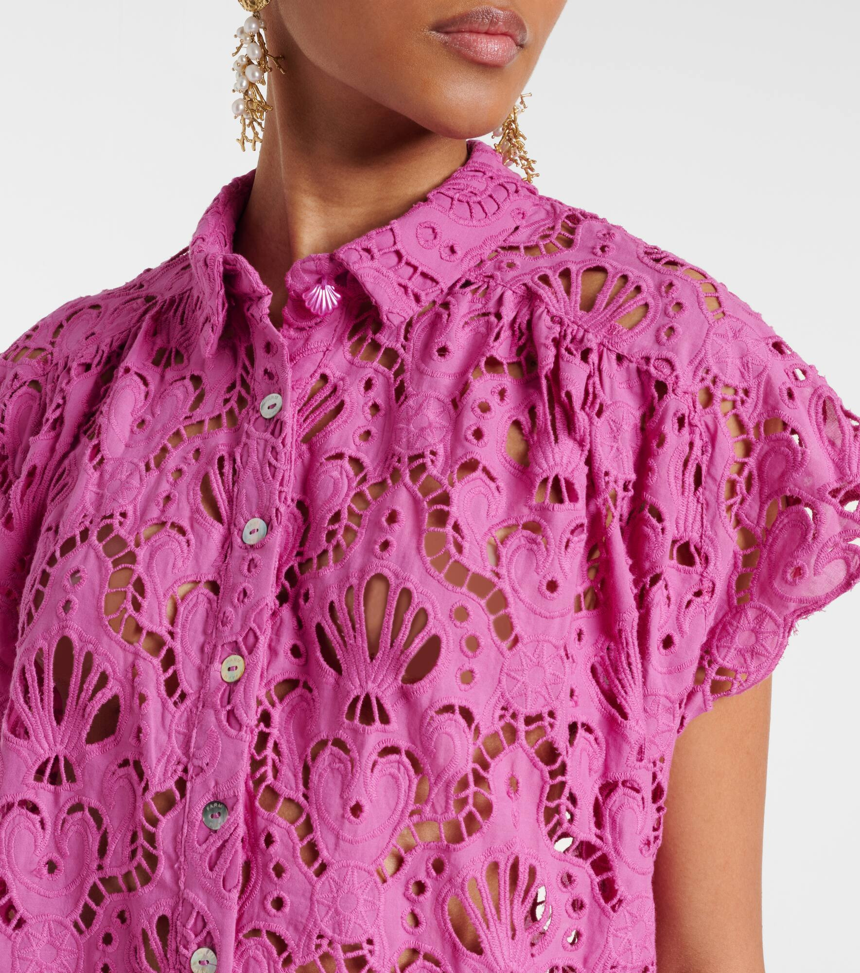 Cotton lace shirt - 4