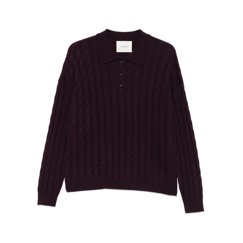Lisa Yang Purple Knitwear - Jumpers Women - 1