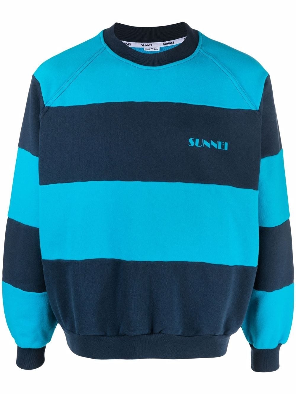 logo striped sweatshirt - 1