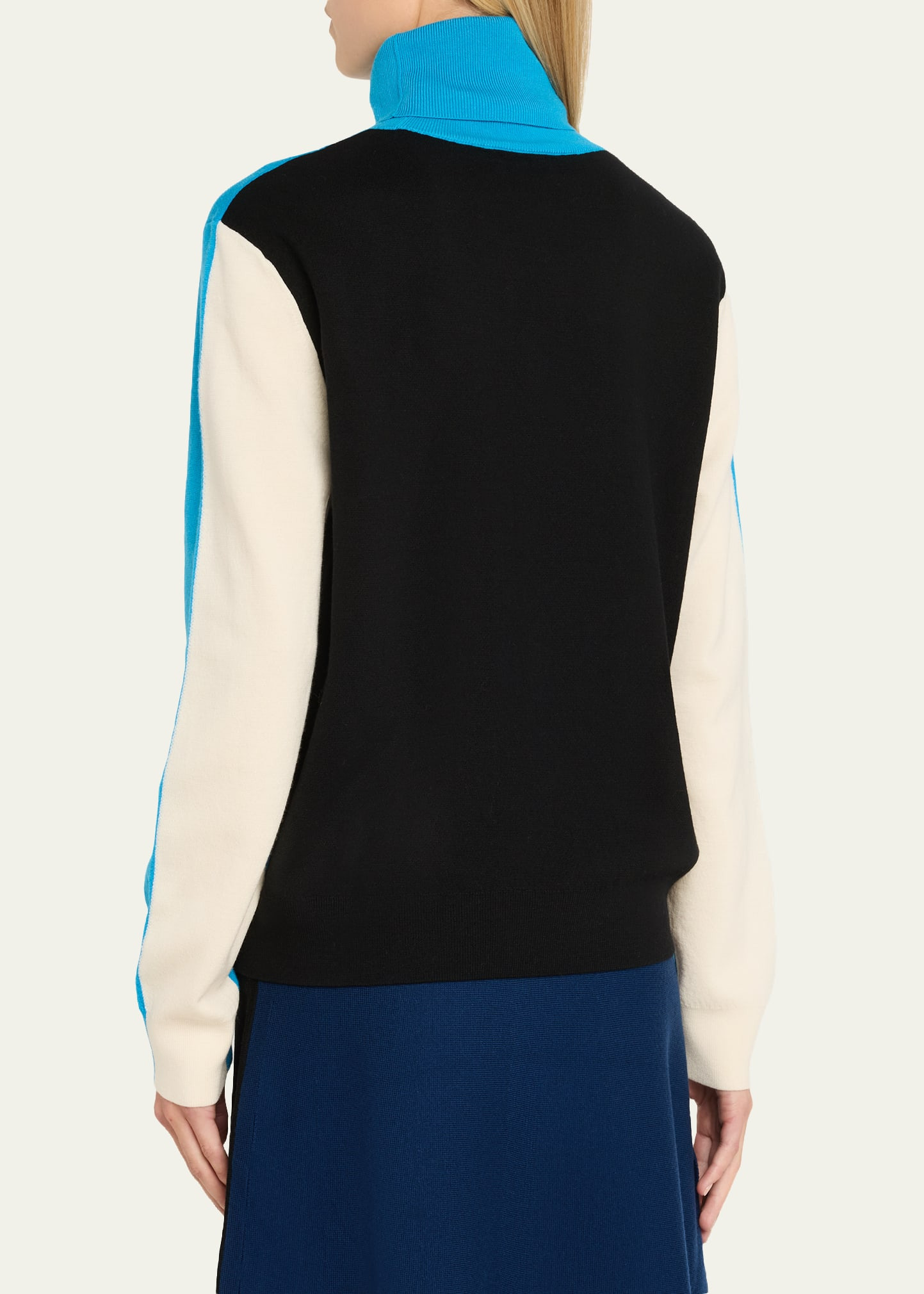 Walter Colorblock Merino Wool Turtleneck Sweater - 3