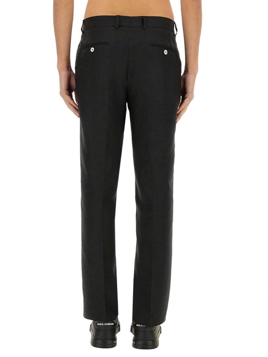 Dolce & Gabbana Men Stretch Linen Tailored Pants - 3
