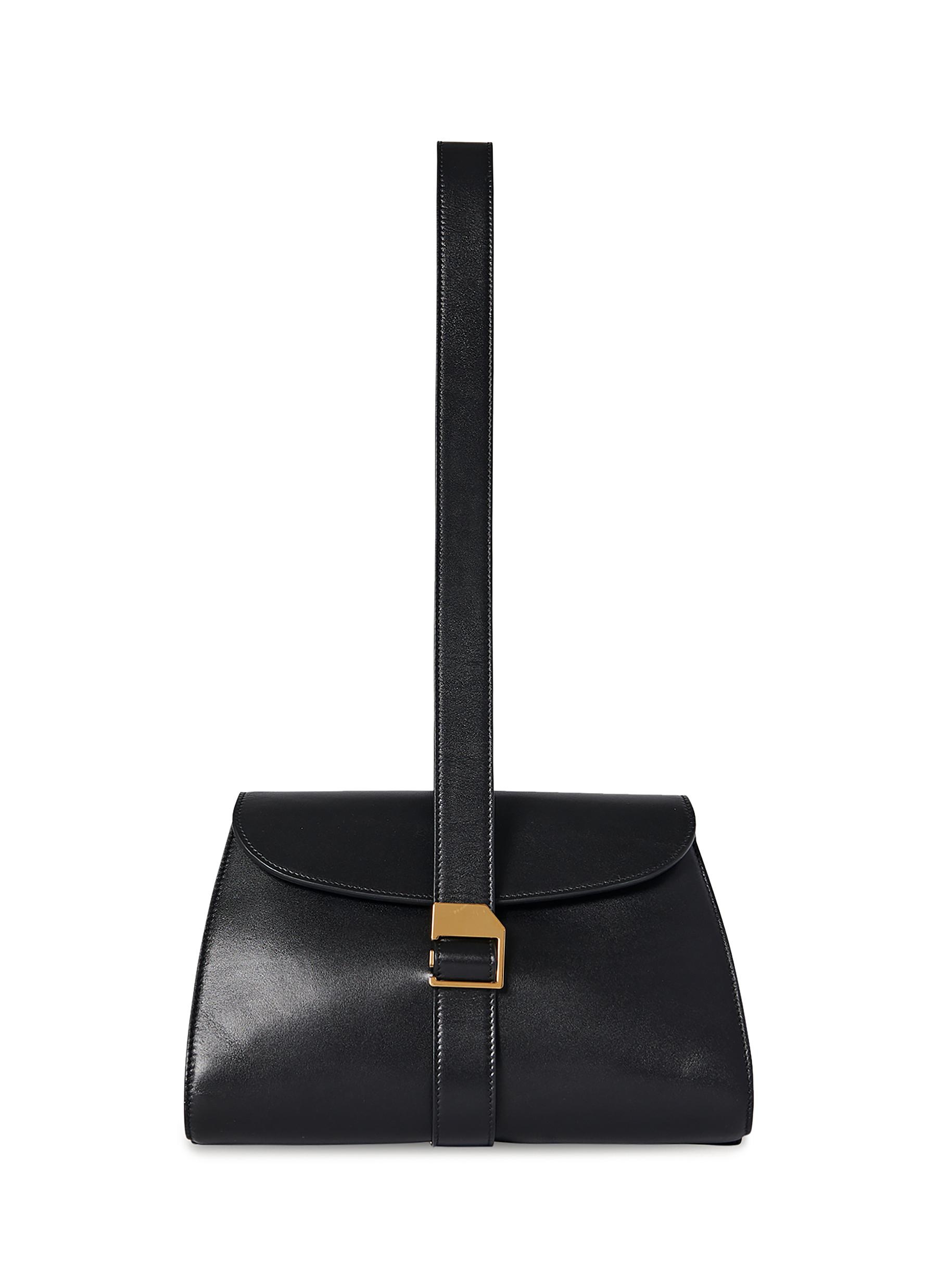 The Row ISLA LEATHER CLUTCH BAG | lanecrawford | REVERSIBLE