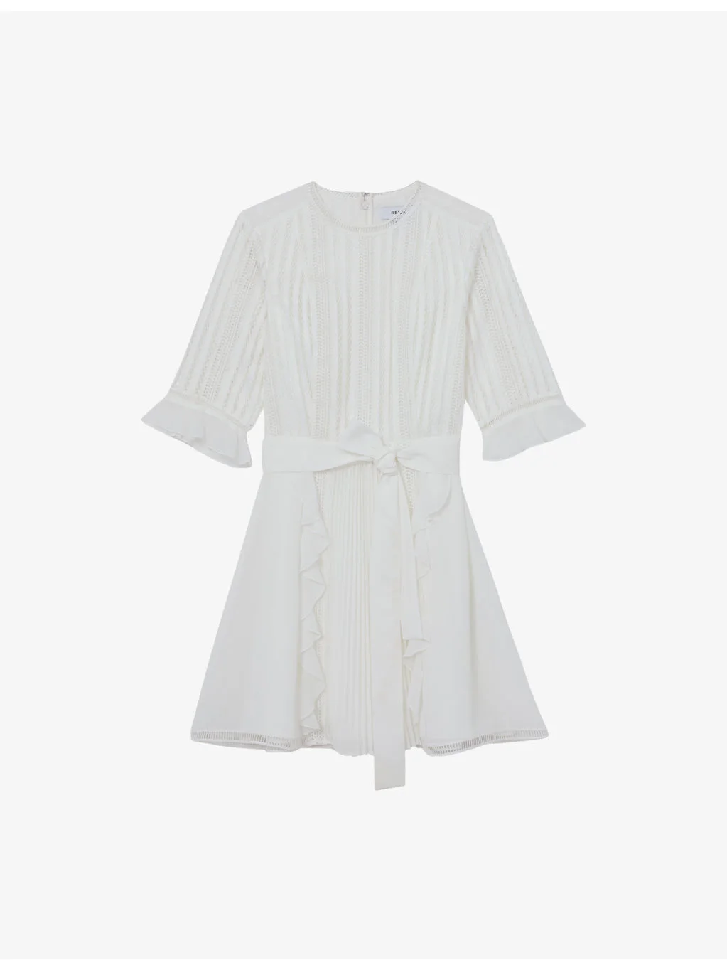 Armina Tie-Waist Lace Mini Dress - 1