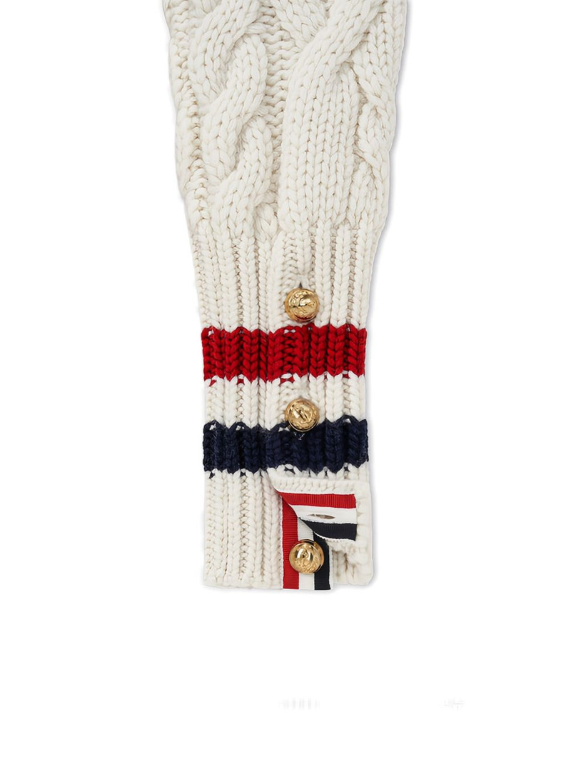 cable-knit V-neck pullover 5