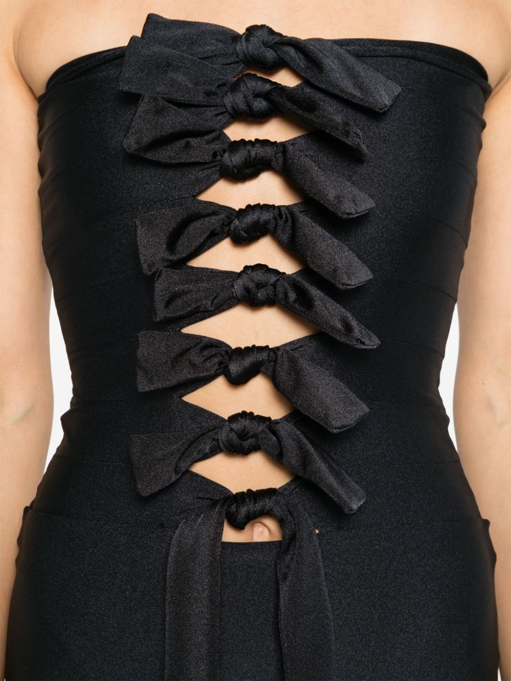 knot-detail jersey dress - 5