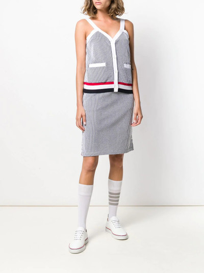 Thom Browne seersucker knitted top outlook