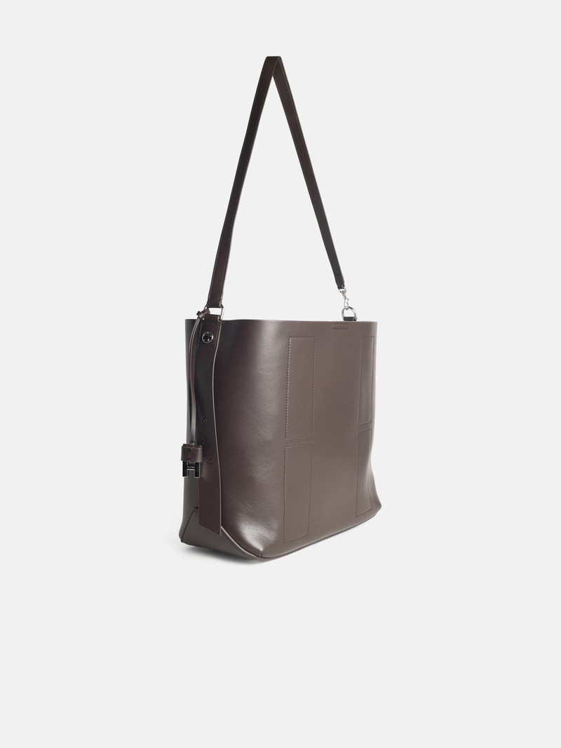HOGAN CHOCOLATE LEATHER BAG outlook