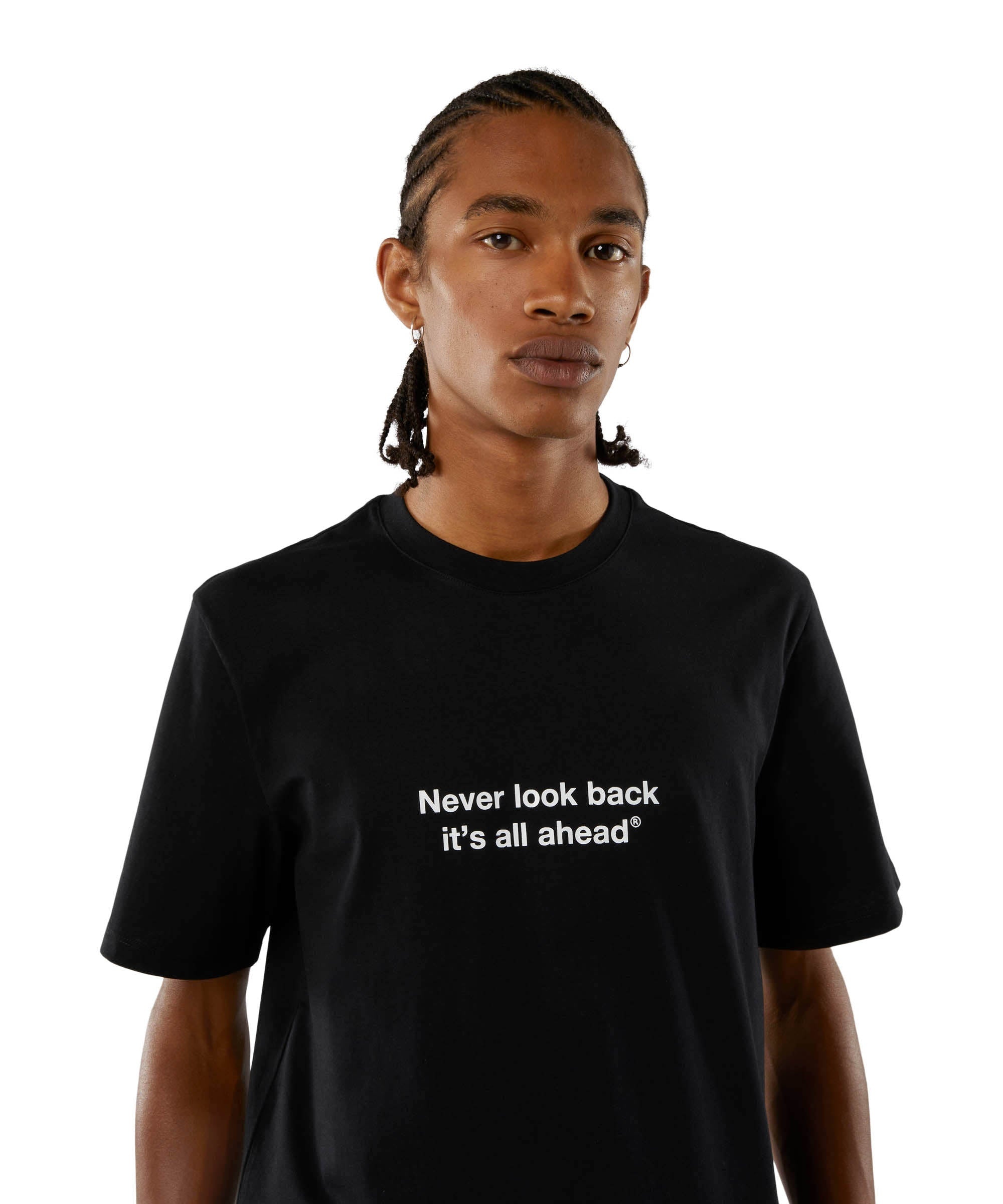 T-shirt quote "Never look back it's all ahead" - 9