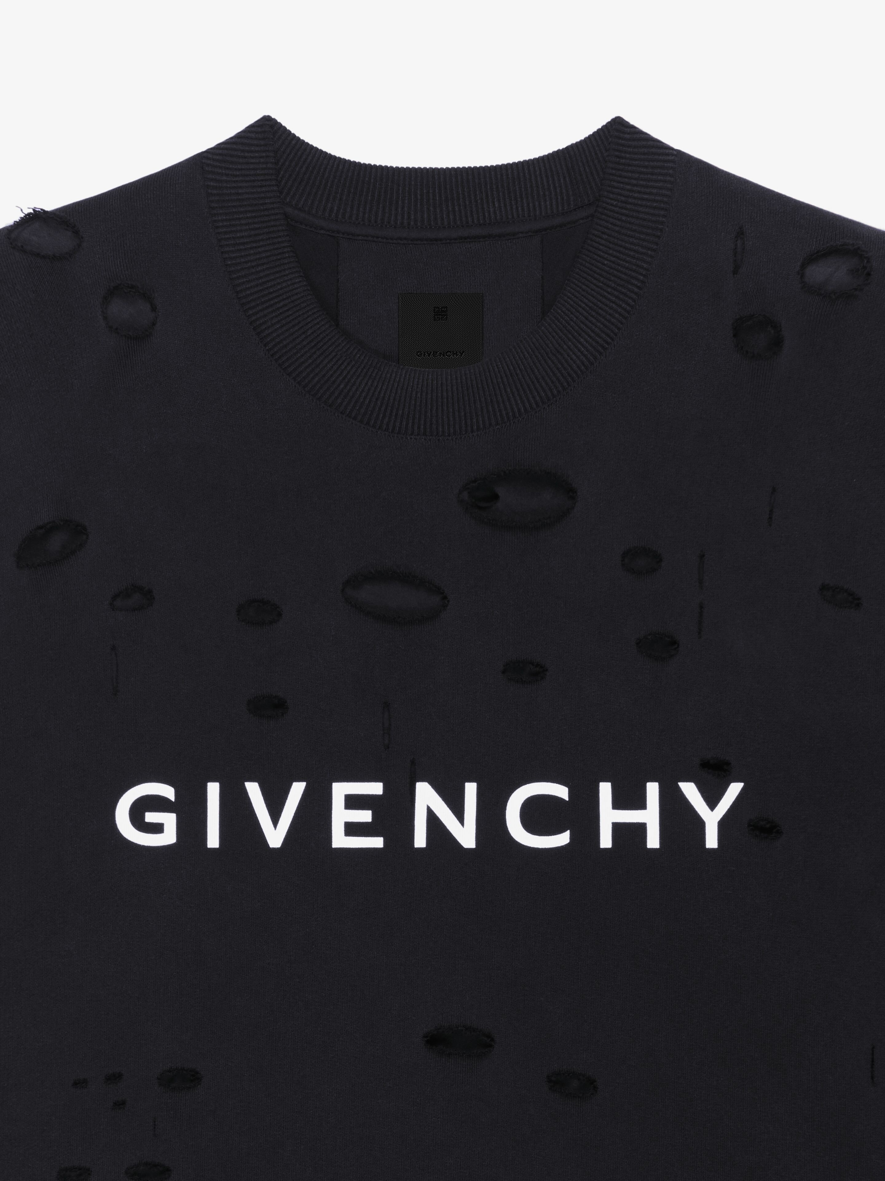 GIVENCHY ARCHETYPE SWEATSHIRT WITH DESTROYED EFFECT - 5