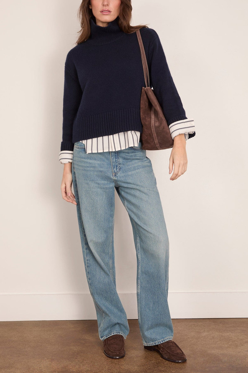 LISA YANG Fleur Sweater in Navy outlook