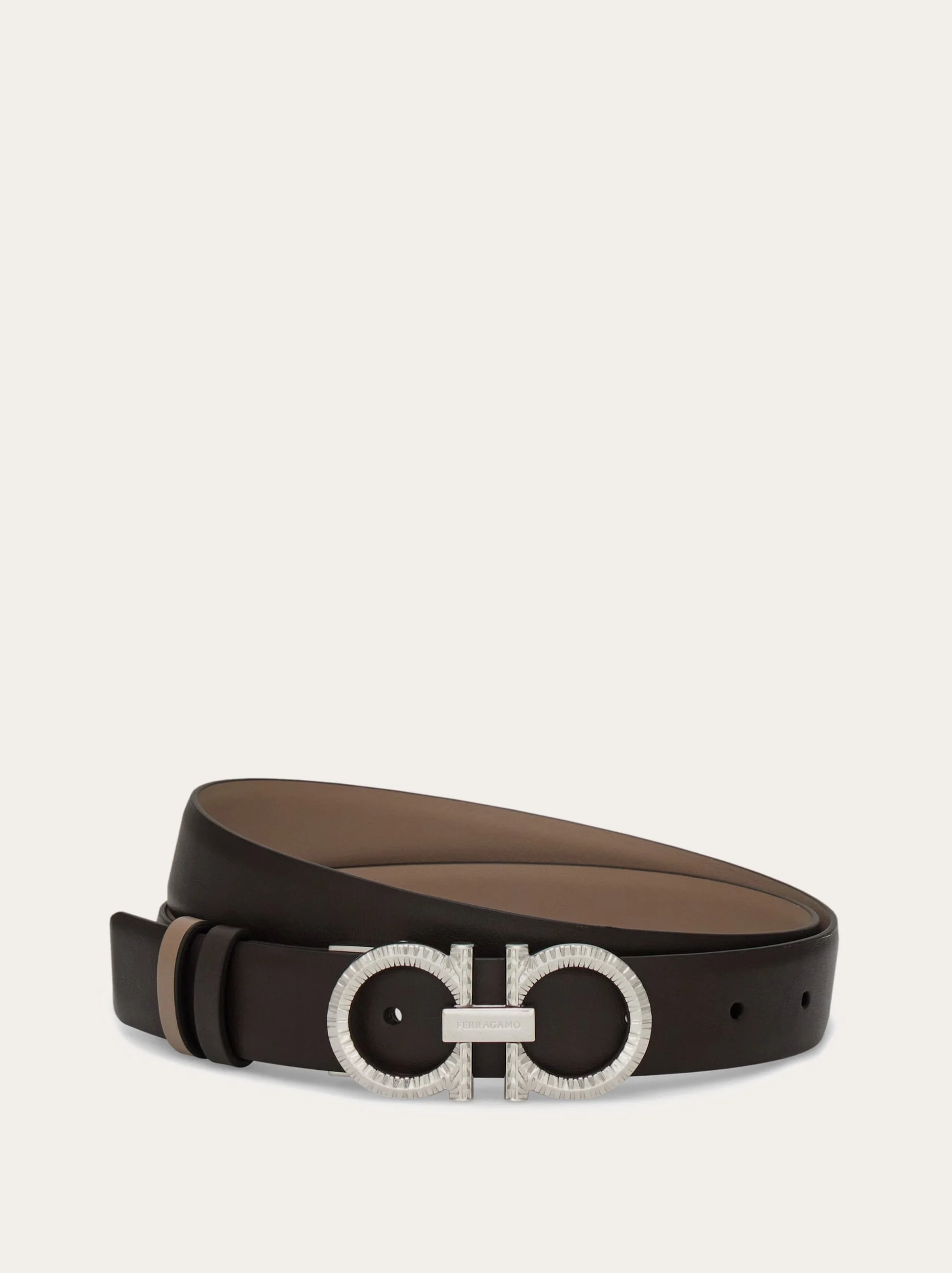 Knurled Gancini reversible and adjustable belt - 1