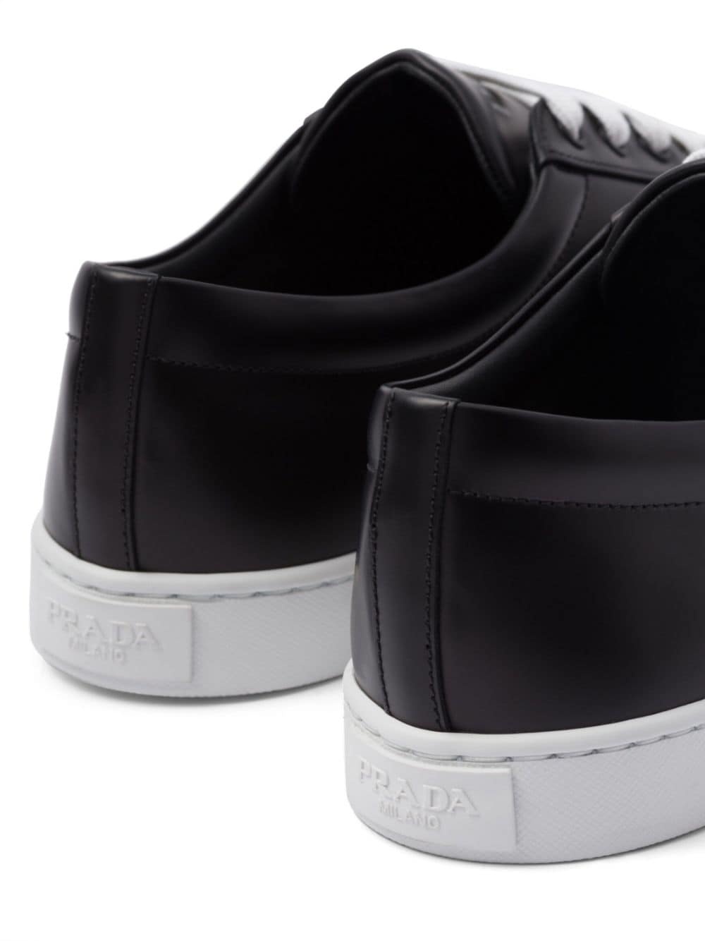 Brushed leather low-top sneakers - 5