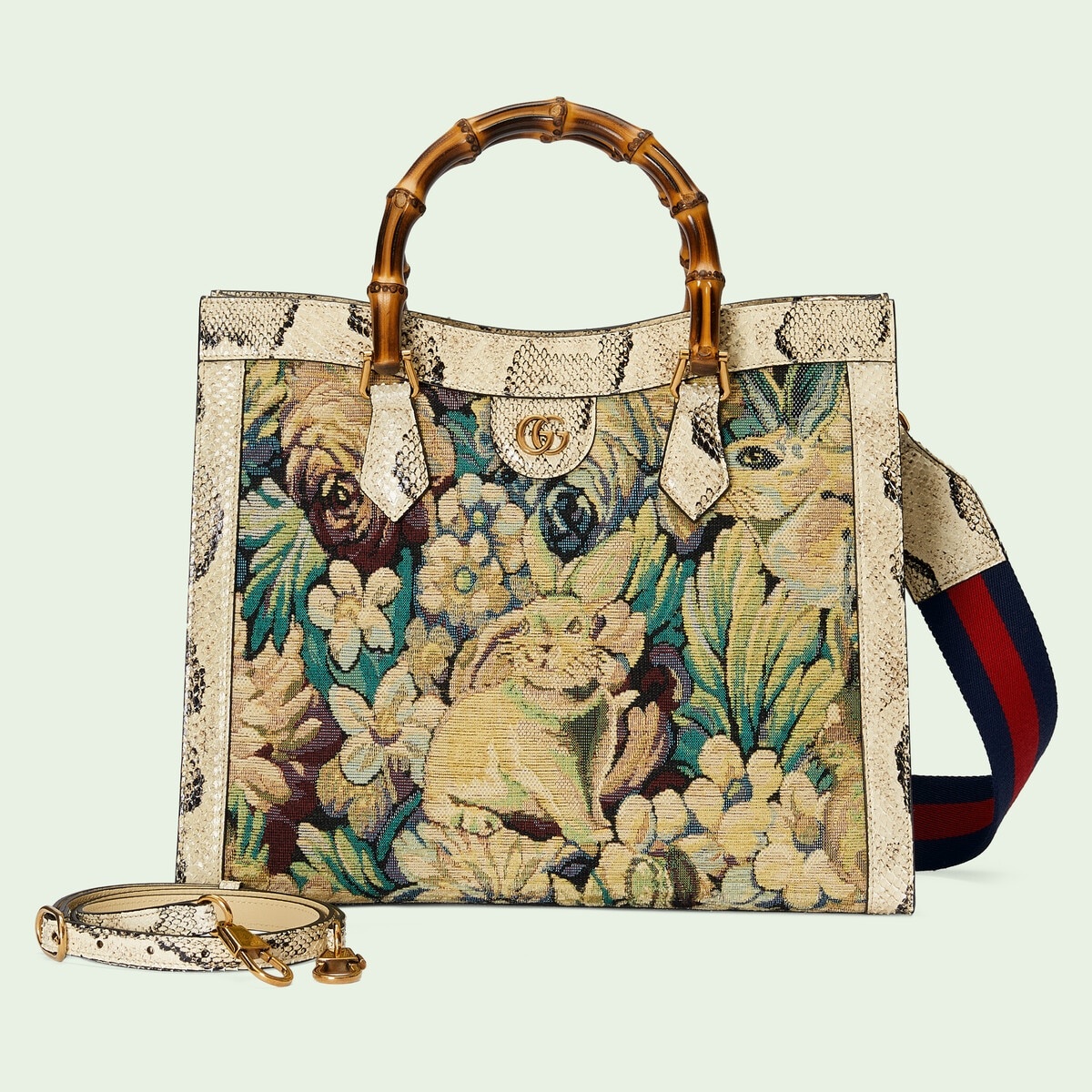 Gucci Diana Python Medium Tote Bag