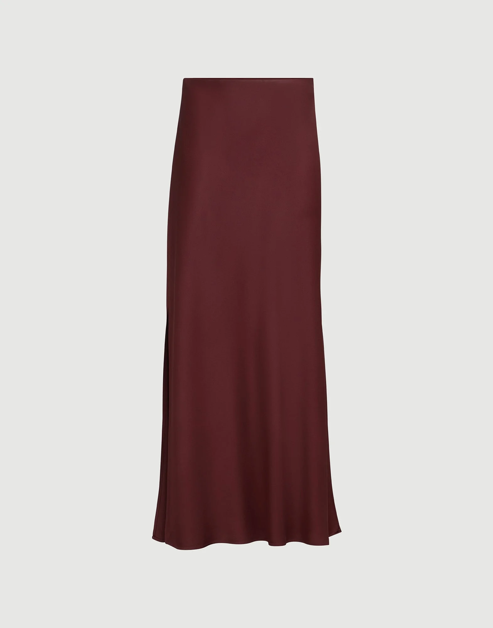 Satin cady fluid bias-cut skirt - 1