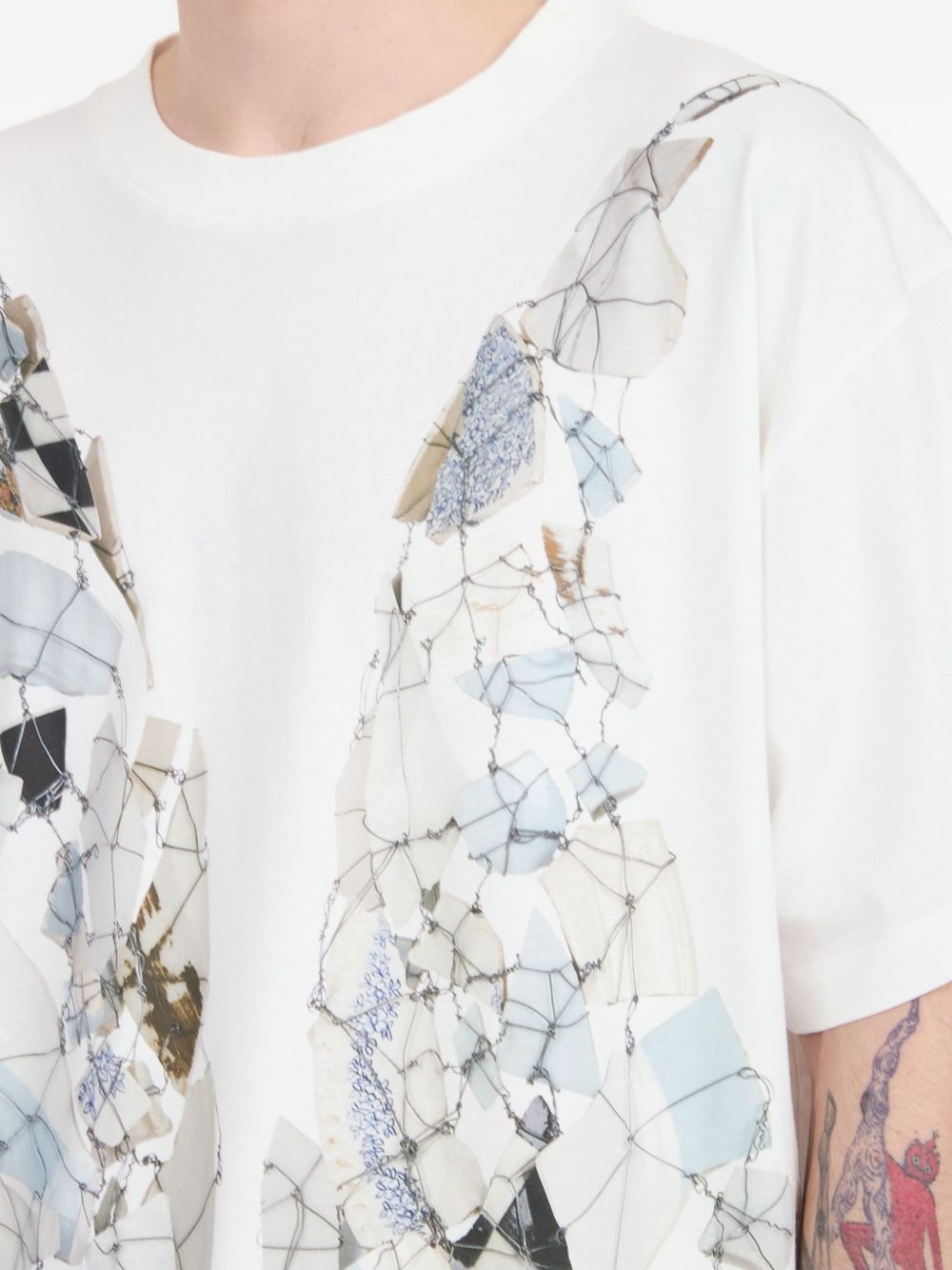 fragmented wings graphic T-shirt - 7