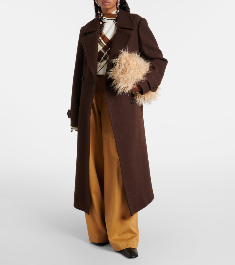 Dries Van Noten Faux fur clutch outlook