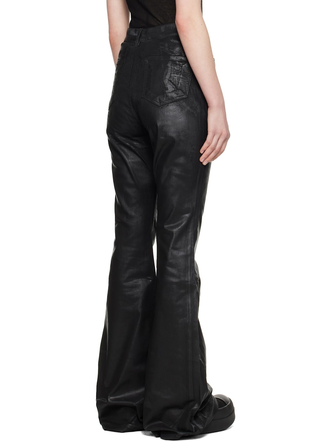 Black Hollywood Bolan Bootcut Trousers - 3