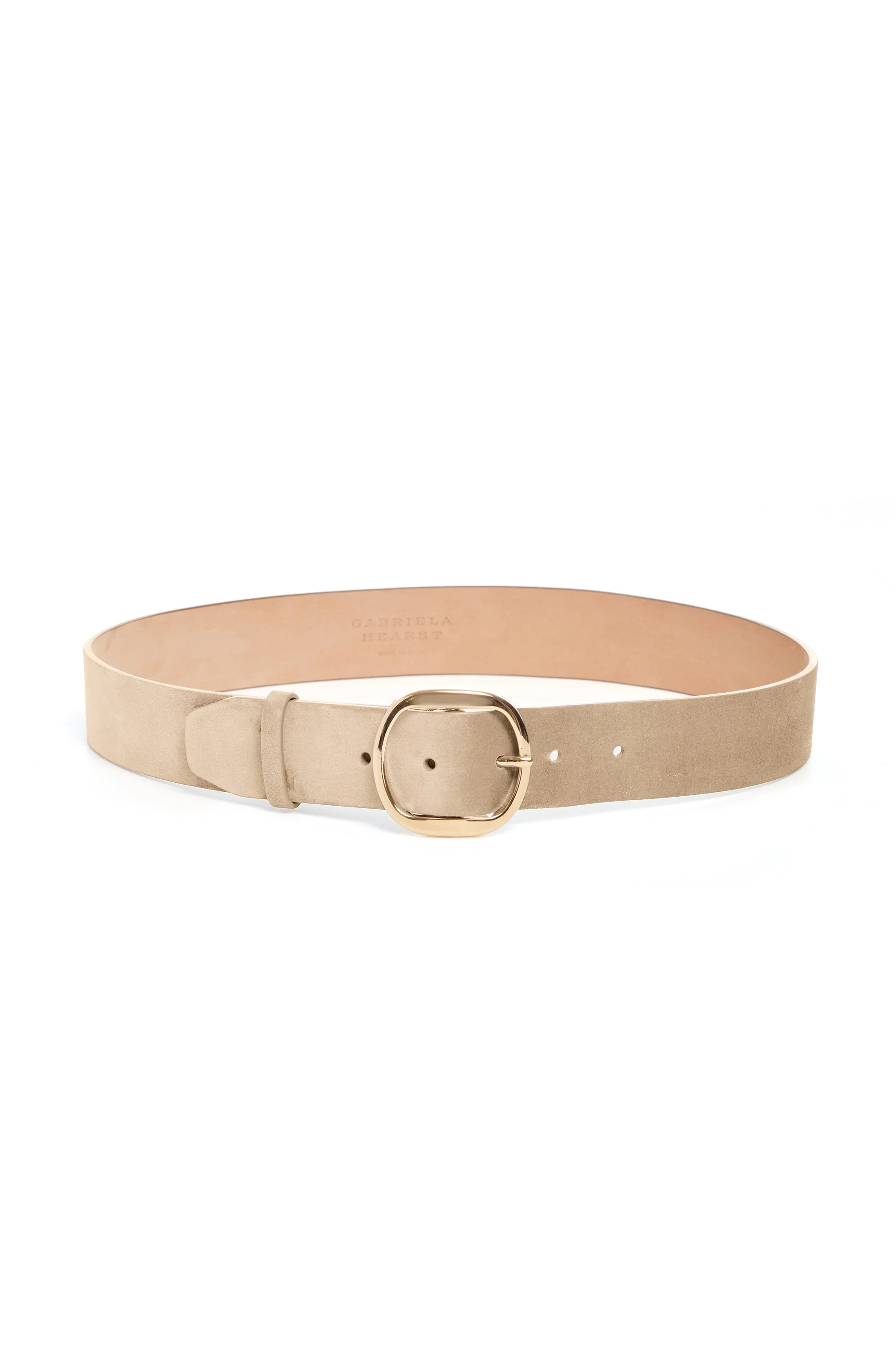 Elster Belt in Light Beige Suede - 1