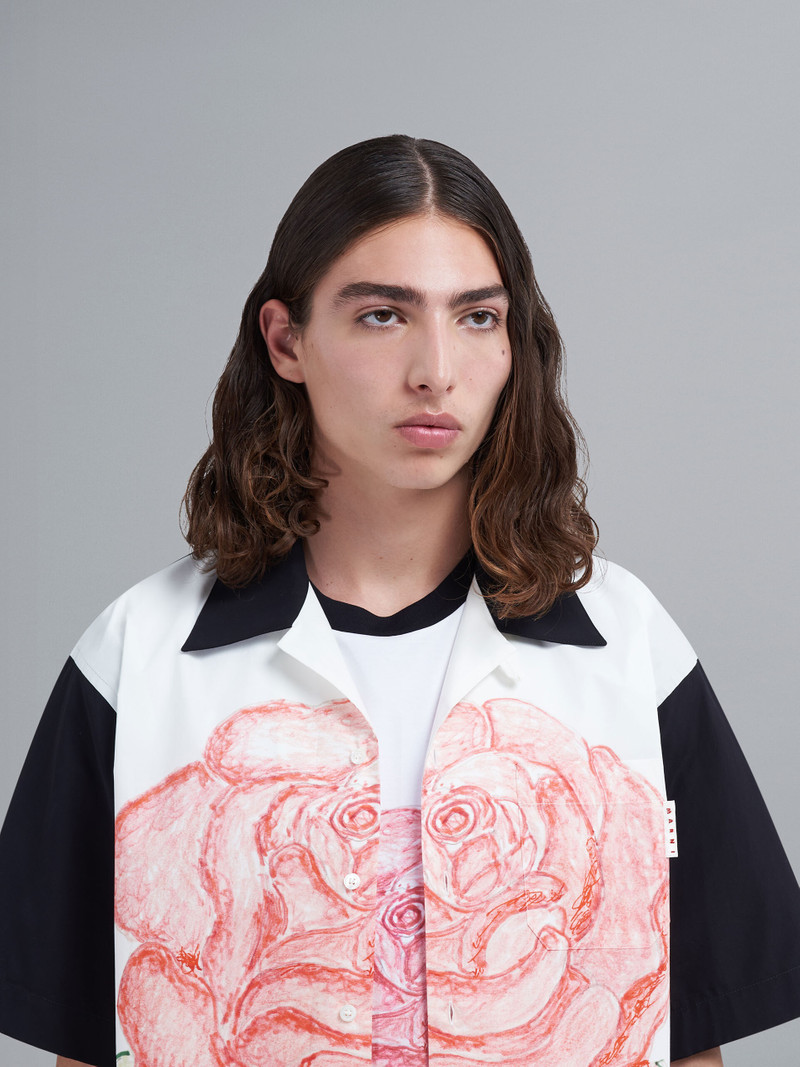LA ROSA PRINT POPLIN BOWLING SHIRT 4