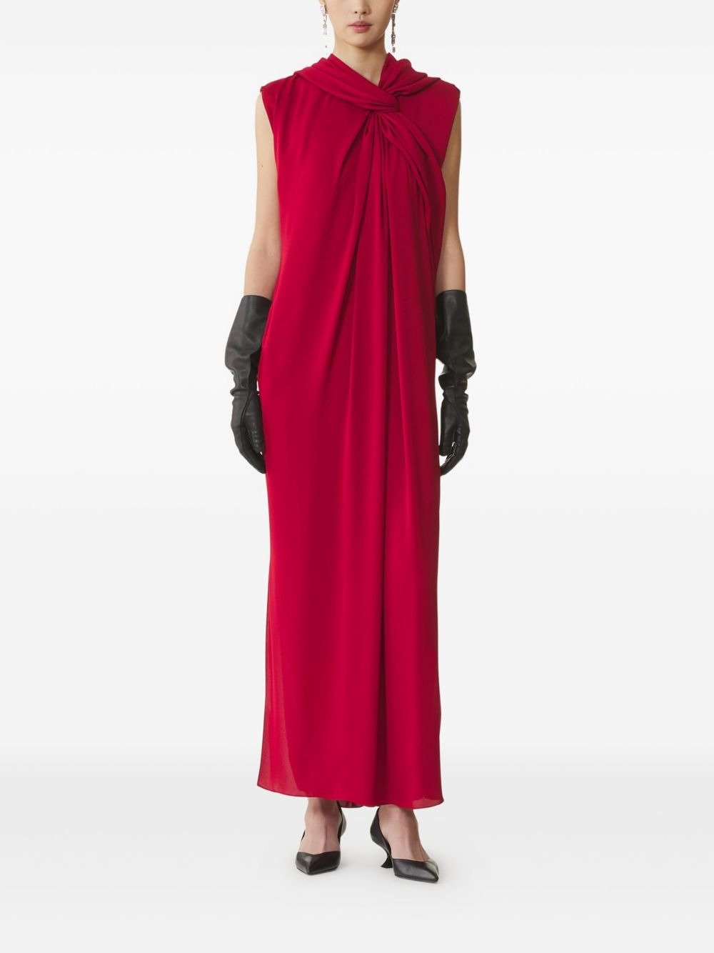 draped maxi dress - 2