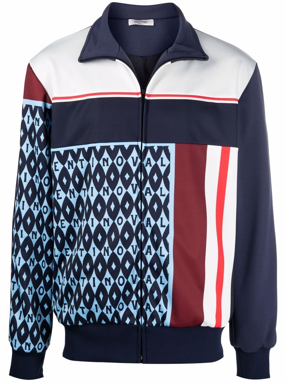 logo-print sports jacket - 1