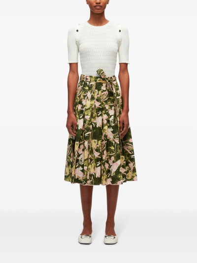 3.1 Phillip Lim Floating Iris belted cotton skirt outlook