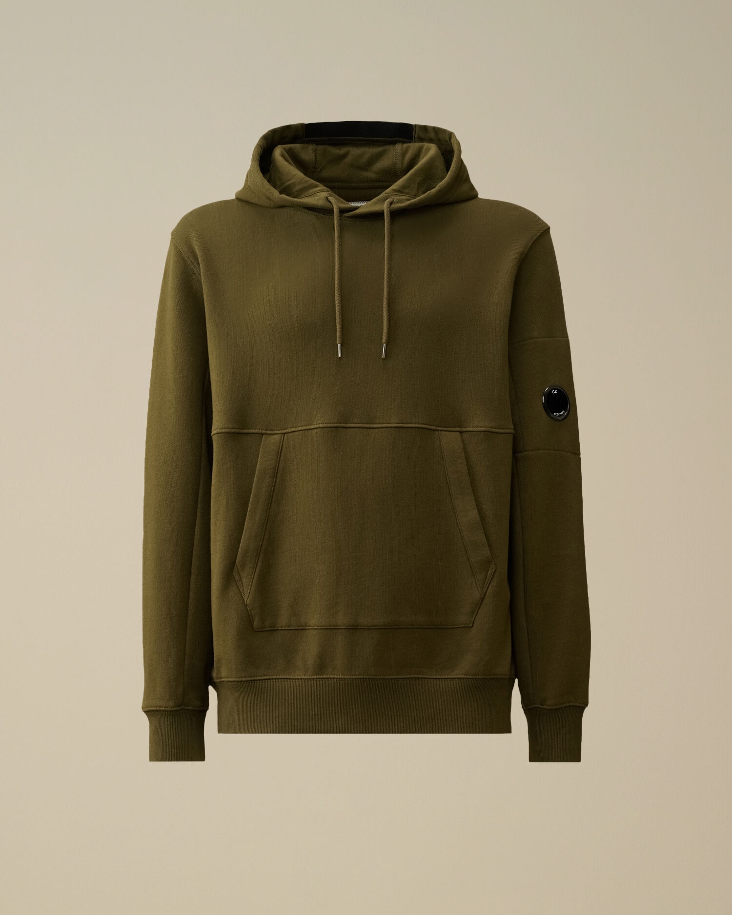 Diagonal Raised Fleece Lens Hooded Sweatshirt - 1
