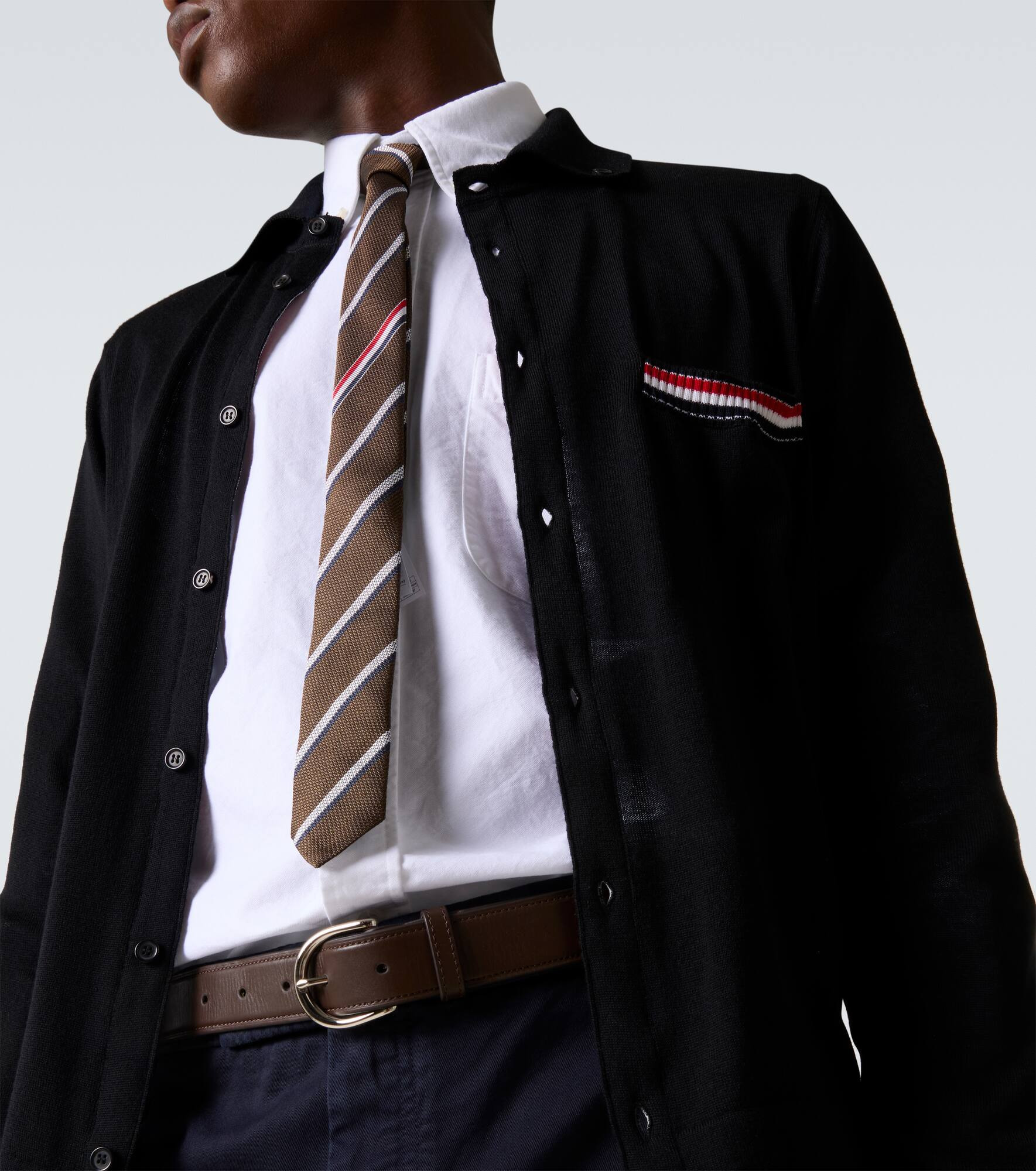 RWB Stripe virgin wool cardigan - 5