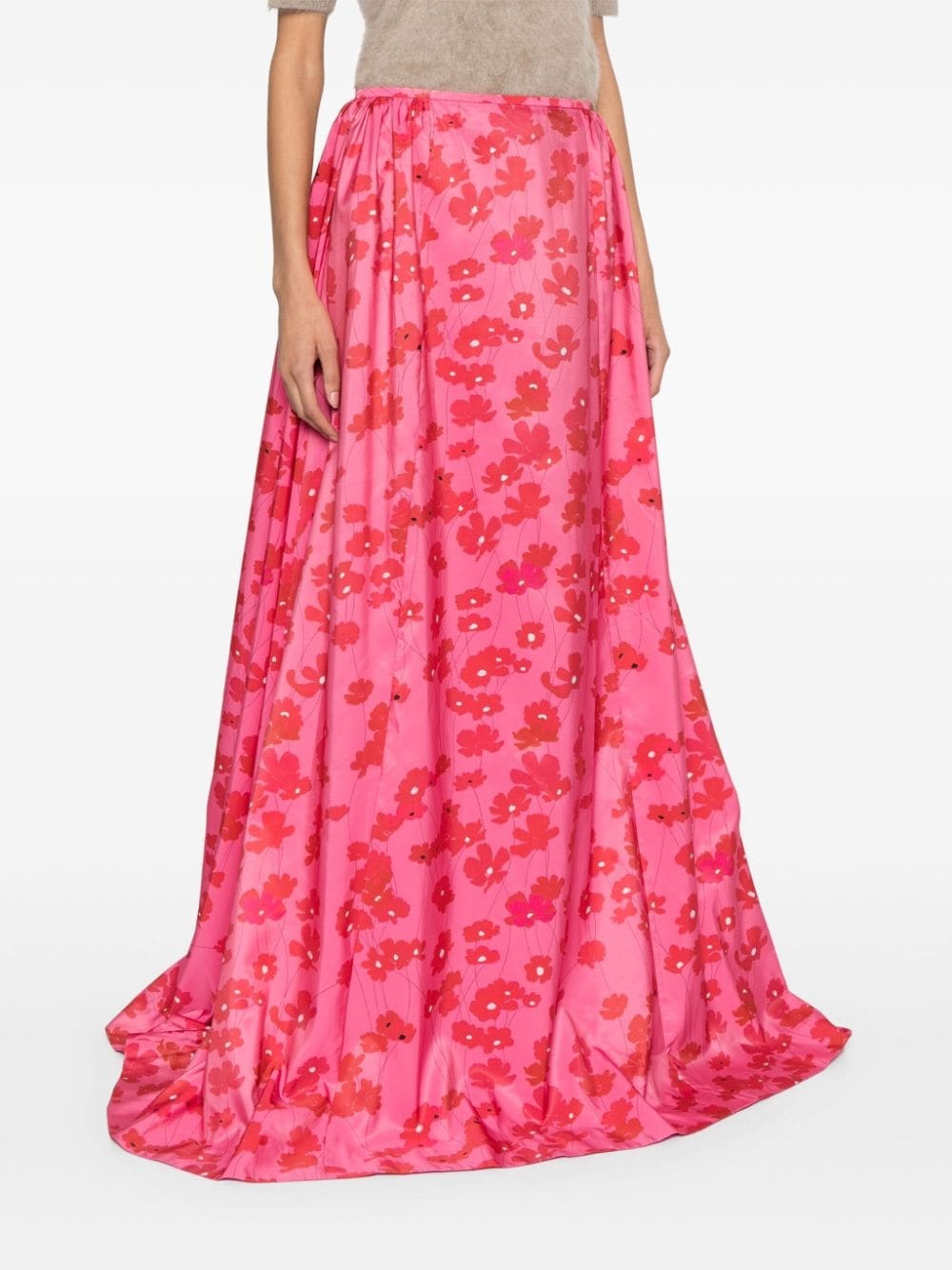 Ella Cosmos-print maxi skirt - 3